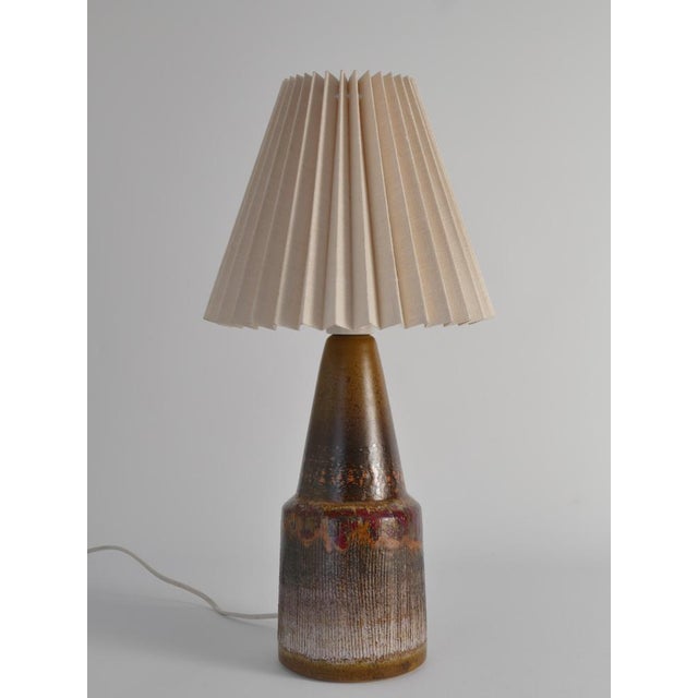 Modern Brutalist Ceramic Table Lamp from Tilgmans, Sweden, 1960s For Sale - Image 3 of 14