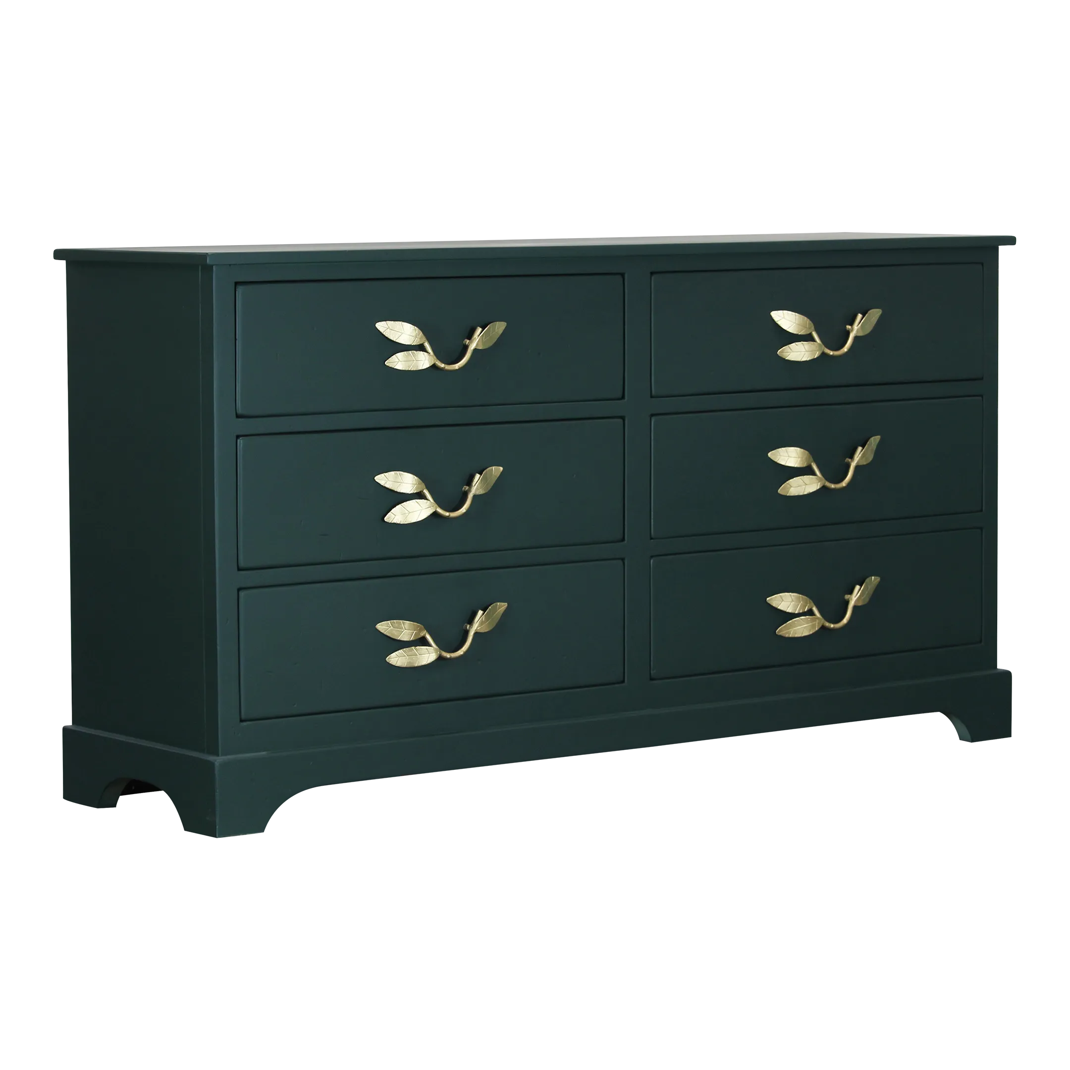 dark green painted dresser DECORATING WITH SHADES OF GREEN
