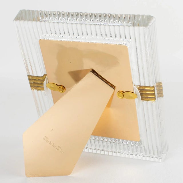 Christian Dior Paris Molded Crystal Picture Frame For Sale - Image 13 of 14