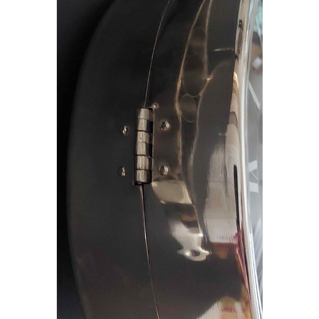 Eichholtz Double Sided Regent Street London Train Station Clock Nickel & Glass For Sale - Image 4 of 8