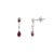 14k White Gold 1.35Ct Natural Ruby & Diamond Drop Dangle Earrings- A Pair For Sale - Image 4 of 14
