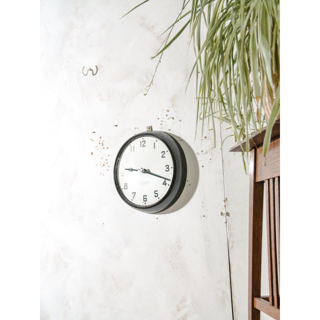 Factory Wall Clock from Gents of Leicester for Gledhill-Brook, Halifax, 1950s For Sale - Image 13 of 16