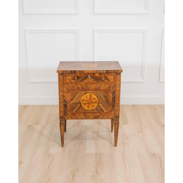 19th Century 19th Century Walnut Bedside Table/nightstand, Louis XVI Style For Sale - Image 5 of 11