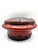 1910s Antique Asian Red Lacquered Wood Covered Rice Bowl With Metal Hardware For Sale - Image 5 of 10