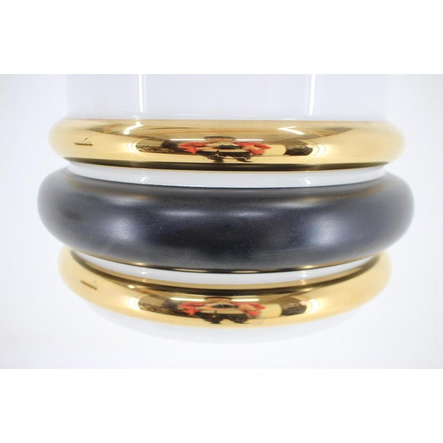 White Pendant Glass Light, Former Czechoslovakia, 1970s For Sale - Image 8 of 14