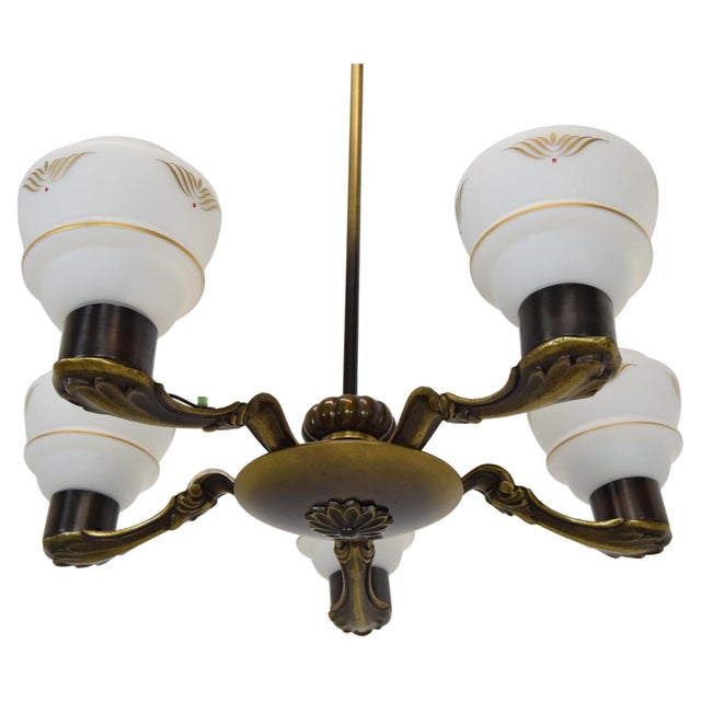 Art Deco Chandelier, Germany, 1930s For Sale - Image 16 of 16