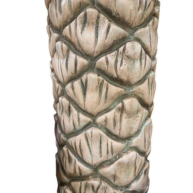1980s 10-Foot Fiberglass Art Deco Grand Palm Tree Architectural Column, 2 Available For Sale - Image 5 of 7
