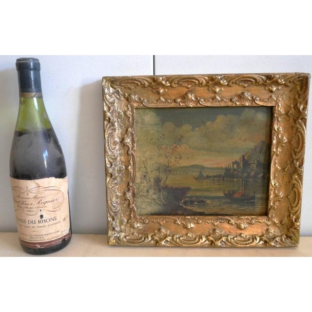 River Landscape, 1800s, Oil Painting on Copper, Framed For Sale - Image 14 of 15