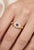 Contemporary Natural Amethyst Halo Ring | Signet Style Vintage Ring | Statement Cocktail Ring for Her Us 7 For Sale - Image 3 of 5