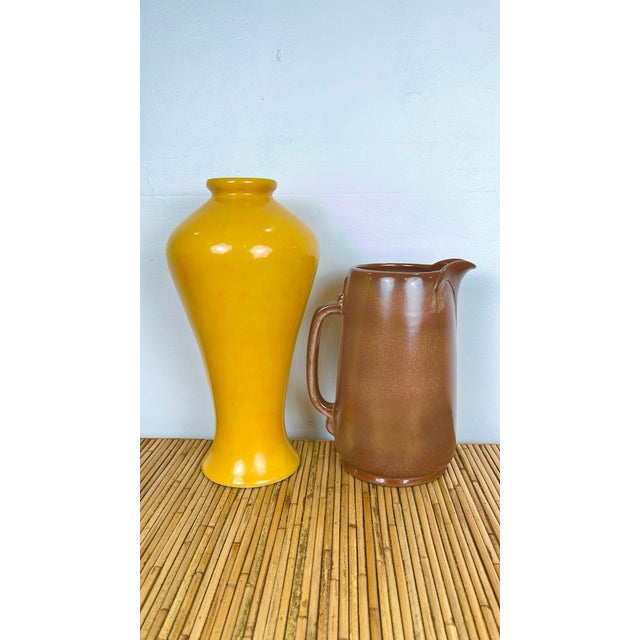 Brown Vintage Frankoma Pottery Brown Pitcher For Sale - Image 8 of 8