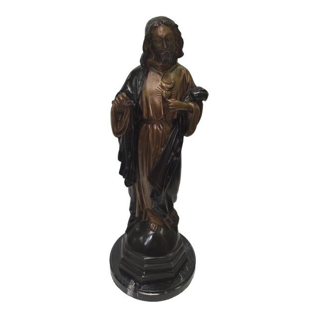 Sacred Heart Jesus Bronze Statue For Sale