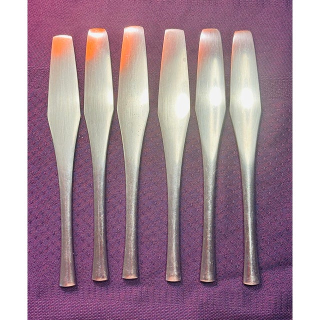 Silver 1960s Dansk Designs Stainless Steel Flatware in the Odin Design- Set of 57 For Sale - Image 8 of 10