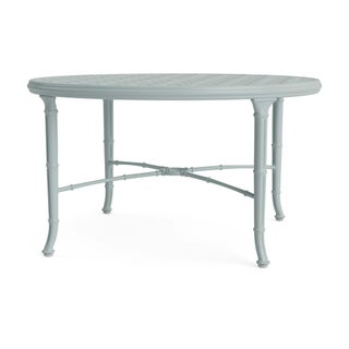 Brown Jordan Calcutta 36" Round Cast Top Chat Table in Harbor For Sale