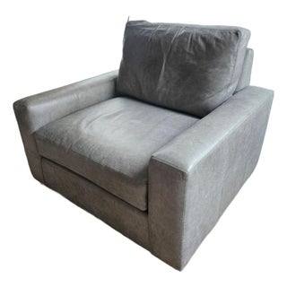 Arhaus Remington Leather Swivel Loungers For Sale