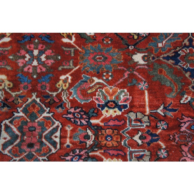 Large Vintage Hand Knotted Oriental Geometric Wool Area Rug Carpet 10' X 14' For Sale - Image 12 of 12