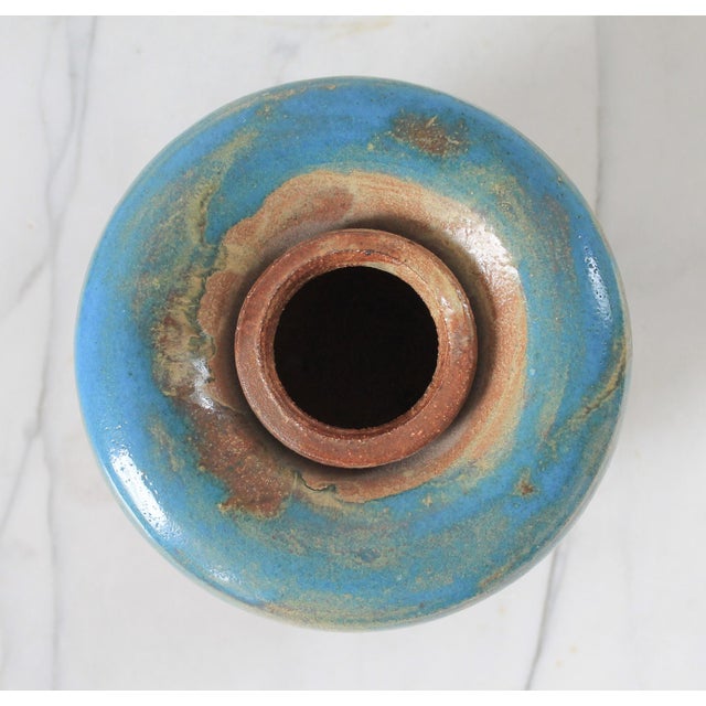 Mid-Century Modern Studio Art Pottery Vase For Sale - Image 3 of 4
