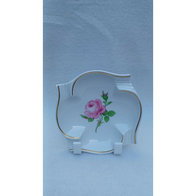 Ceramic Porcelain Rose Cabinet Ashtray from Meissen, 1970 For Sale - Image 7 of 7