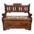 19th Century Antique Eastlake Victorian Tiger Oak Bench With Storage. For Sale