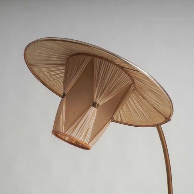 Vintage Floor Lamp with Pleated Shade, 1950s For Sale - Image 13 of 17