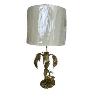 Spanish Valenti Bronze Stag Lamp For Sale