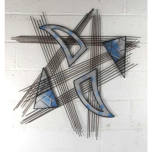 Metal Contemporary Modern Abstract Metal Wall Art For Sale - Image 7 of 7