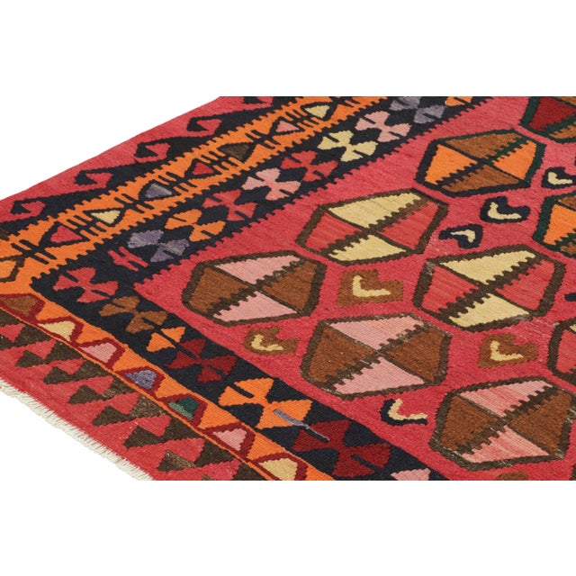 Vintage Northwest Persian Kilim in Pink With Geometric Patterns by Rug & Kilim For Sale In New York - Image 6 of 7