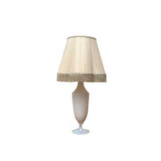 Mid-Century French Opaline Glass Table Lamp from Sevres, 1960s For Sale