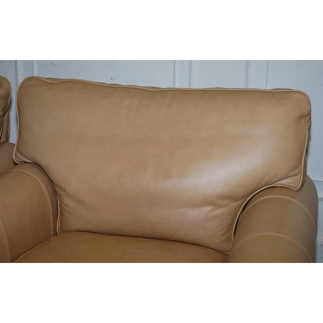Latte Brown Leather Armchairs from Multiyork England, Set of 2 For Sale - Image 10 of 18