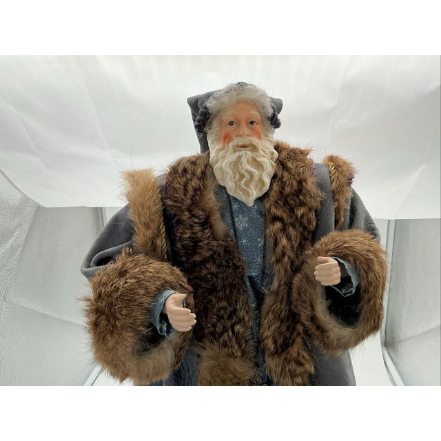 Katherine’s Collection Style Santa 22.5” Real Fur Leather Old World Victorian For Sale - Image 4 of 6