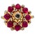 Bochic "Capri" Vintage Ruby & Diamond Ring Set In 18K Gold & Silver For Sale - Image 15 of 18