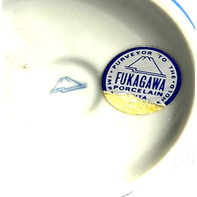 1960s Fukugawa Vase in Cobalt Blue Glaze and Pink Leaves For Sale - Image 16 of 16