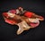 This stunning Vallauris appetizer dish is a unique piece, designed in the shape of a fish with a charming rooster-shaped...