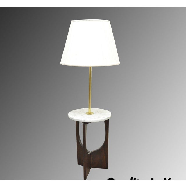 Vintage Mid Century Italian Modern Marble Walnut Brass ...