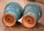Pair of French Turquoise Glazed Terracotta Planters by La Madeleine in Anduze For Sale - Image 12 of 12
