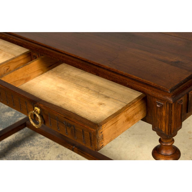 Late 19th Century French Napoleon III Walnut Writing Desk For Sale - Image 9 of 18