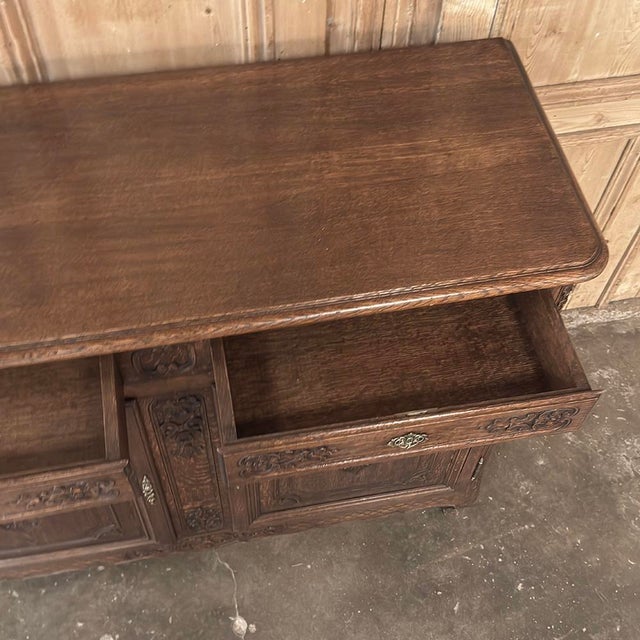 Antique Country French Louis XIV Oak Buffet For Sale - Image 15 of 16
