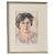 French Vintage Framed Watercolor Portrait of a Lady For Sale In Baton Rouge - Image 6 of 6