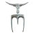 Vintage Cast Aluminum Longhorn Steer Carving & Serving Fork For Sale
