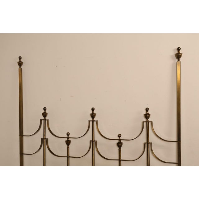 Metal Mastercraft Vintage Brass King Headboard For Sale - Image 7 of 18