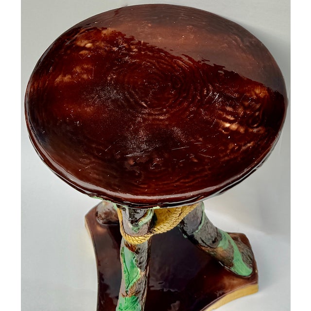 George Jones Majolica Tree-Form Garden Seat or Table Circa 1861 For Sale - Image 9 of 11