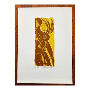 Maria Beine Hager German Mid Century Woodblock Nudes 1970s