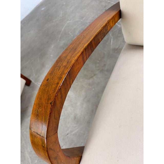 Vintage Art Deco Lounge Chairs in Fabric, 1930s, Set of 2 For Sale - Image 9 of 11
