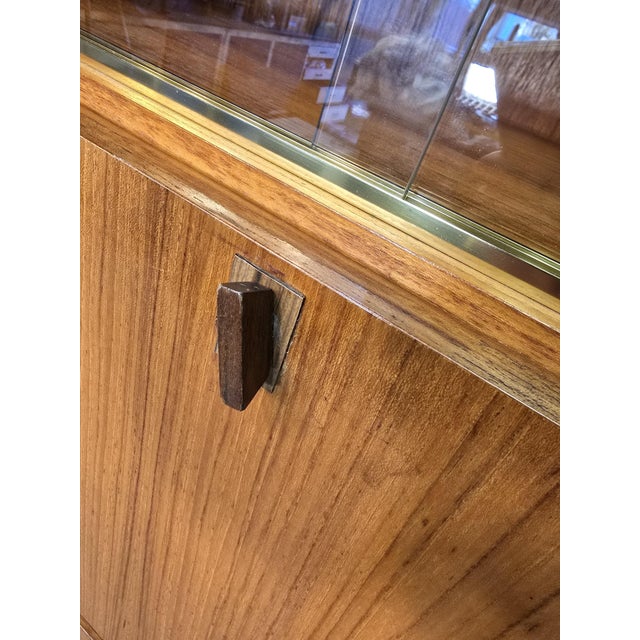 Vintage Scandinavian Style Glass-Fronted Secretaire Desk, 1960s For Sale - Image 12 of 16