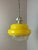 Hanging Lamp in Yellow Glass and Metal For Sale - Image 3 of 11