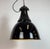 Industrial Bauhaus Pendant Lamp in Black Enamel, 1930s For Sale - Image 11 of 18