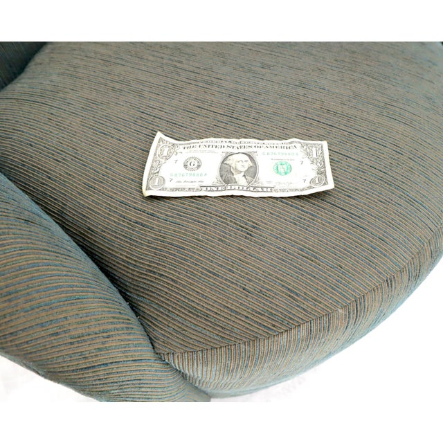 Greige Pair of Barrel Back Tub Swivel Lounge Slipper Chairs Milo Baughman Style For Sale - Image 8 of 11