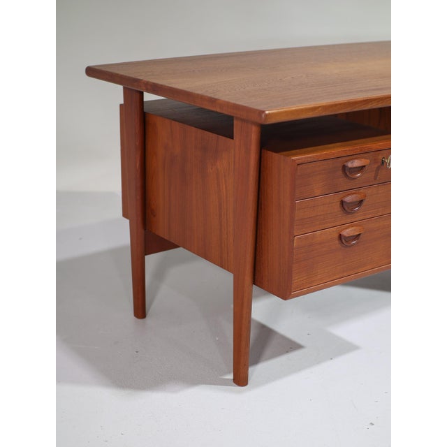 Freestanding FM60 Desk in Teak by Kai Kristiansen for Feldballes Møbelfabrik, 1960s For Sale - Image 9 of 18