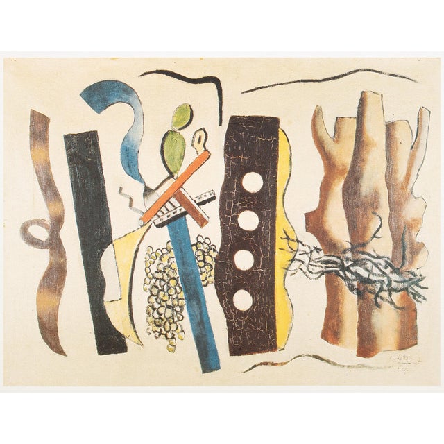 The School of Paris 1990 After F. Leger "Composition" and "Composition on Blue Background", Full-Color Print For Sale - Image 3 of 11