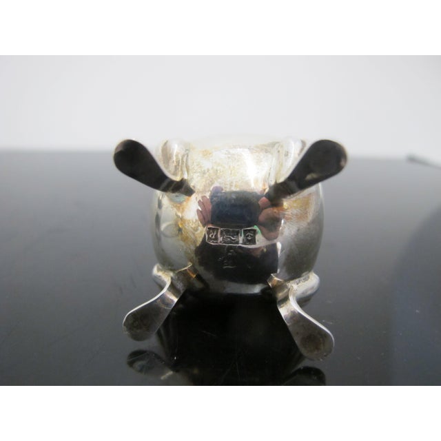 Jbc&s Sterling Silver Condiment Open Salt Pepper Shaker Mustard Pot Set in Case For Sale - Image 12 of 12