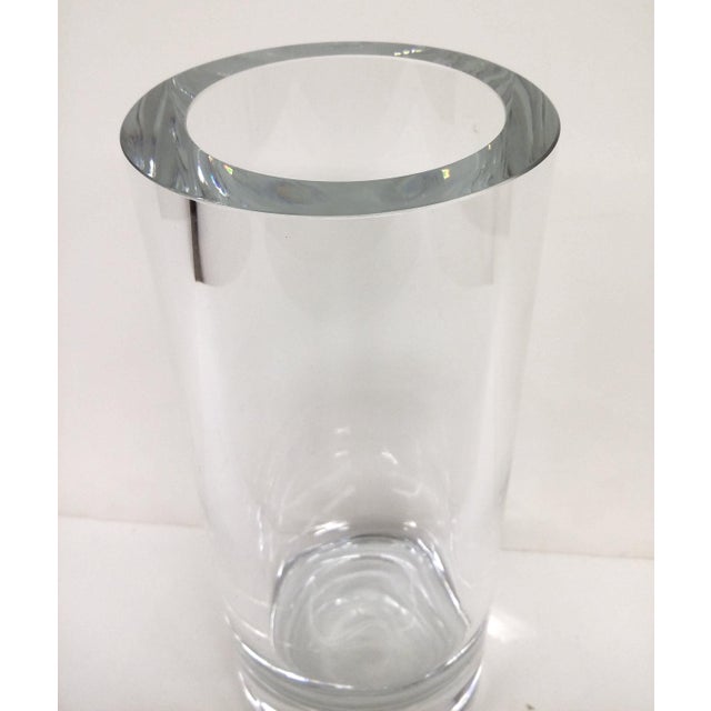Tall Clear Crystal Pillar Vase Chairish